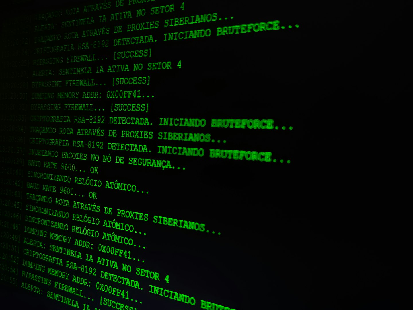 Ekran komputera wyświetlający linie zielonego kodu programistycznego.